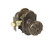 Emtek PT-FB-ENTR Flat Black Petal Keyed Entry Knob with Your Choice of Rosette