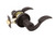 Emtek SN-FB-FD Flat Black Siena Dummy Keyed Entry Lever with Your Choice of Rosette