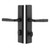 Emtek 5442MB Medium Bronze 2" x 10" Sandcast Rectangular Style 3-3/8" C-to-C Passage/Single Keyed Sideplate Lockset