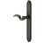 Emtek 6043FB Flat Black 1-1/2" x 11" Tuscany Bronze Style Non-Keyed Dummy, Single Sided Narrow Sideplate Lockset