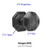 Emtek OCK-FB-PHD Flat Black Octagon (Pair) Half Dummy Knobs with Your Choice of Rosette