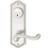 Emtek 7090US15 Satin Nickel Rope Style 3-5/8" C-to-C Passage/Single Keyed Sideplate Lockset