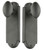 Emtek 7105FBS Flat Black Steel #5 Style Non-Keyed Passage Sideplate Lockset