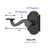 Emtek PD-MB-PRIV Medium Bronze Padua Privacy Lever with Your Choice of Rosette