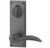 Emtek 7365FB Flat Black Rectangular Style 3-5/8" C-to-C Dummy, Pair Sideplate Lockset