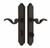 Emtek 7442US19 Flat Black 2" x 10" Concord Style 3-3/8" C-to-C Passage/Single Keyed Sideplate Lockset