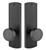 Emtek 7562FB Flat Black Missoula Style Non-Keyed Dummy, Pair Sideplate Lockset