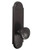 Emtek 7707FB Flat Black #5 Style Non-Keyed Passage Sideplate Lockset