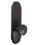 Emtek 7757FB Flat Black #5 Style Non-Keyed Dummy, Pair Sideplate Lockset