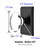 Emtek HT-US19-PHD Flat Black Hampton Glass (Pair) Half Dummy Knobs with Your Choice of Rosette