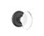 Emtek HT-US19-PHD Flat Black Hampton Glass (Pair) Half Dummy Knobs with Your Choice of Rosette