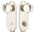 Emtek 8228-US7 French Antique Delaware Style 3-3/8" C-to-C Non-Keyed Thumbturn Privacy Sideplate Lockset
