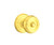 Emtek W-US3-PHD Polished Brass Waverly (Pair) Half Dummy Knobs with Your Choice of Rosette