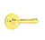 Emtek WM-US3-PHD Polished Brass Wembley (Pair) Half Dummy Levers with Your Choice of Rosette