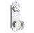 Emtek 8066US26 Polished Chrome Delaware Style 3-5/8" C-to-C Passage/Single Keyed Sideplate Lockset