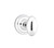 Emtek E-US26-PHD Polished Chrome Egg (Pair) Half Dummy Knobs with Your Choice of Rosette