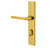 Emtek 8042US4 Satin Brass 2" x 10" Modern Rectangular Style Dummy, Pair Sideplate Lockset