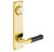 Emtek 8014US4 Satin Brass Modern Style 5-1/2" C-to-C Dummy, Pair Keyed Sideplate Lockset