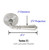 Emtek T-US26-PASS Polished Chrome Turino Passage Lever with Your Choice of Rosette