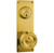 Emtek 8112US4 Satin Brass Modern Style 3-5/8" C-to-C Passage/Single Keyed Sideplate Lockset