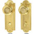Emtek 8224-US3 Lifetime Polished Brass Belmont Style 3-3/8" C-to-C Non-Keyed Thumbturn Privacy Sideplate Lockset