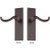 Emtek 8226-US10B Oil Rubbed Bronze Quincy Style 3-3/8" C-to-C Non-Keyed Thumbturn Privacy Sideplate Lockset