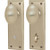 Emtek 8226-US15A Pewter Quincy Style 3-3/8" C-to-C Non-Keyed Thumbturn Privacy Sideplate Lockset