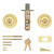 Kwikset 665-3S.DS Double Cylinder Deadbolt SmartKey with RCAL Latch and Dual RCS and 5303 Full Lip Strike Bright Brass Finish