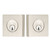 Emtek 8369US15 Satin Nickel Square Style Double Cylinder Deadbolt