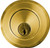 Emtek 8467US4 Satin Brass Modern Style Single Cylinder Deadbolt