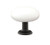 Emtek 86071FBS Flat Black Steel 1-1/4" Ivory Porcelain Knob with Wrought Steel Stem