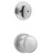 Kwikset 687DA/966H-26D Satin Chrome Dakota Single Cylinder Handleset with Hancock Knob