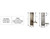 Emtek 8980US15A Pewter Quincy Style 5-1/2" C-to-C Passage/Single Keyed Sideplate Lockset