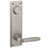 Emtek 8985US15A Pewter Quincy Style 5-1/2" C-to-C Dummy, Pair Sideplate Lockset