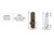 Emtek 8990US15 Satin Nickel Colonial Style 5-1/2" C-to-C Passage/Single Keyed Sideplate Lockset