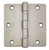 Emtek 94023US19 Flat Black 3-1/2" 1/4 Radius Corner Heavy Duty, Ball Bearing Plated Steel Hinge