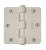 Emtek 96123US7 French Antique 3-1/2" 1/4" Radius Corner Solid Brass Residential Duty, Plain Bearing Hinge