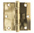 Emtek 96413US3 Lifetime Polished Brass 3-1/2" Square Corner Solid Brass Heavy Duty, Ball Bearing Hinges