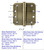 Emtek 96124US10B Oil Rubbed Bronze 4" 1/4" Radius Corner Solid Brass Residential Duty, Plain Bearing Hinge