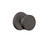 Emtek BZRN-FB-PRIV Flat Black Round Privacy Knob with Your Choice of Rosette