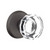 Emtek LW-FB-PHD Flat Black Bronze Lowell Glass (Pair) Half Dummy Knobs with Your Choice of Rosette