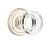 Emtek LW-US14-PASS Polished Nickel Lowell Glass Passage Knob with Your Choice of Rosette