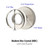 Emtek MDC-US4-PASS Satin Brass Modern Disc Glass Passage Knob with Your Choice of Rosette