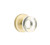 Emtek MDC-US4-PRIV Satin Brass Modern Disc Glass Privacy Knob with Your Choice of Rosette