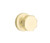Emtek OCT-US4-PHD Satin Brass Octagon (Pair) Half Dummy Knobs with Your Choice of Rosette