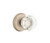 Emtek OT-TWB-PHD Tumbled White Bronze Old Town Clear Glass (Pair) Half Dummy Knobs with Your Choice of Rosette