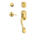 Schlage F62CAM505ACC Lifetime Brass Camelot Double Cylinder Handleset with Accent Lever