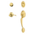 Schlage F62PLY505ACC Lifetime Brass Plymouth Double Cylinder Handleset with Accent Lever