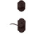 Weslock 7615/7405-H-1 Oil Rubbed Bronze Castletown Dummy Handleset with Premiere Rosettes and Carlow Lever