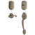 Schlage FE285PLY620FLA-BE365PLY620 Antique Pewter Plymouth Keypad Handleset with Flair Lever